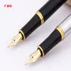 Baoer 388 Black silver Business office Medium Nib Fountain Pen Gold Sword Hook Trim New ► Photo 2/6