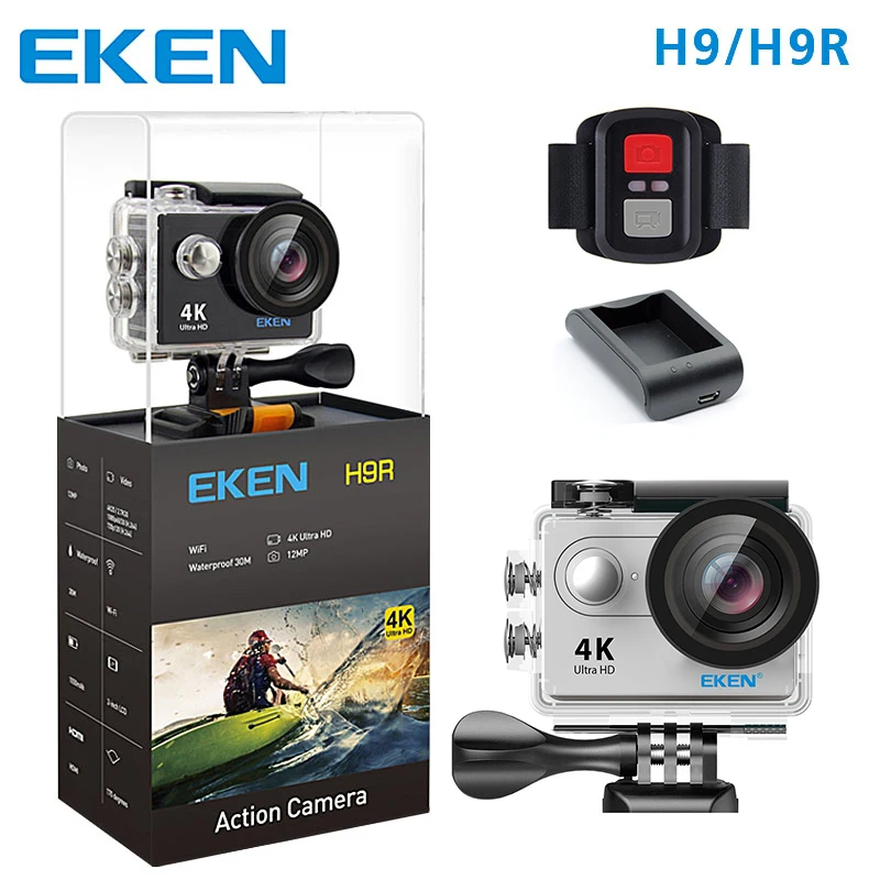 Origiinal eken H9 H9R ультра FHD 4K 25FPS Wi Fi экшн Камера Водонепроницаемый 1080p 60fps подводный go