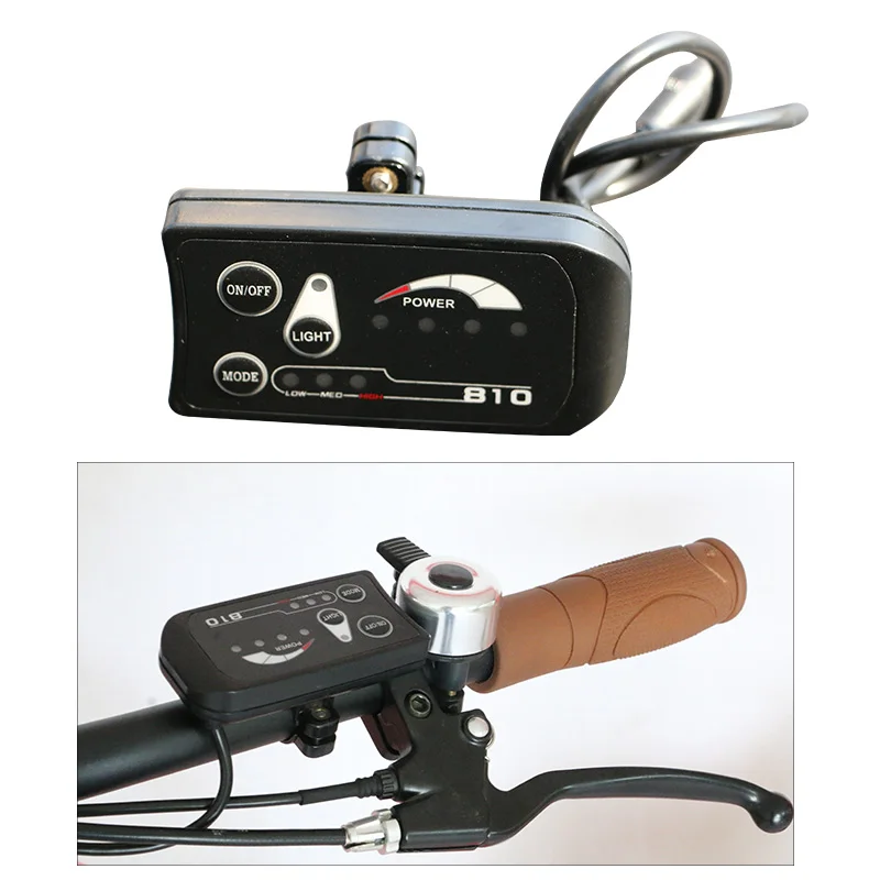 Электрический велосипед 810 светодиодный дисплей для электрического велосипеда велосипедный измеритель скорости подключения фара для электрического велосипеда и контроллер E части велосипеда