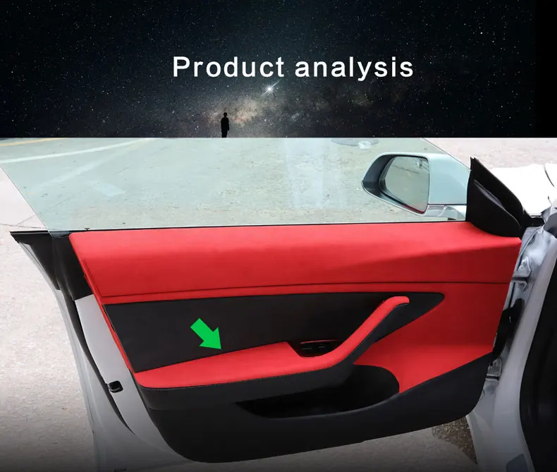 LUCKEASY Автомобильная откидная меховая дверная защита на подлокотник для Tesla модель 3- Защитная пленка для края двери