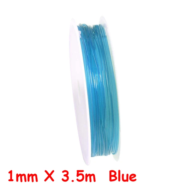 100M Plastic Crystal DIY Beading Stretch Cords Elastic Line Jewelry Making Supply Wire String jeweleri thread String Thread 1mm X 3.5m  Blue