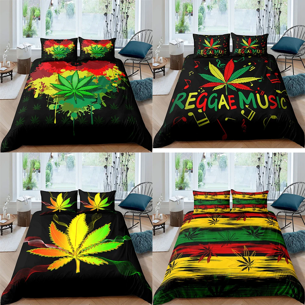 

Maple Leaf Bedding Set 2/3 Pcs Tie Dye Duvet Cover Home Textile Single/Twin/Double/Full/Queen/UK King/AU King/US King Size
