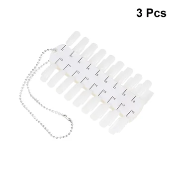 

3pcs Nail Tool Nail Color Palette with A Chain Transparent Acrylic False Nail Board Nail Tips Nail Polish Display Board Polish D