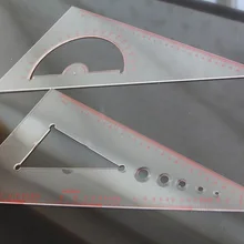 Тактическая треугольная линейка, командный набор, квадратная ножка, 35 см, печать Хуэй ту Чи, командная линейка, Боевая линейка, набор квадратных