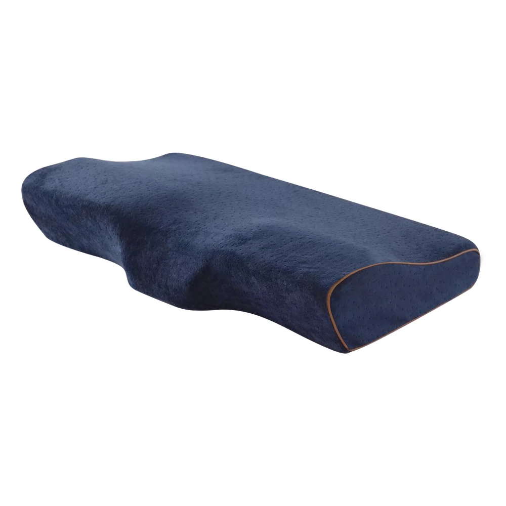 Urijk подушки из пены с эффектом памяти подушки в форме бабочки для сна Ортопедическая подушка для шеи Массаж Шеи облегчение боли шейки - Цвет: navy