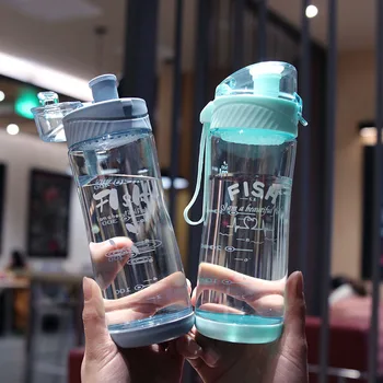 

New Design Plastic Water Bottle With Filter Rope Portable Drinkware For Outdoor Sports Climbing Touring