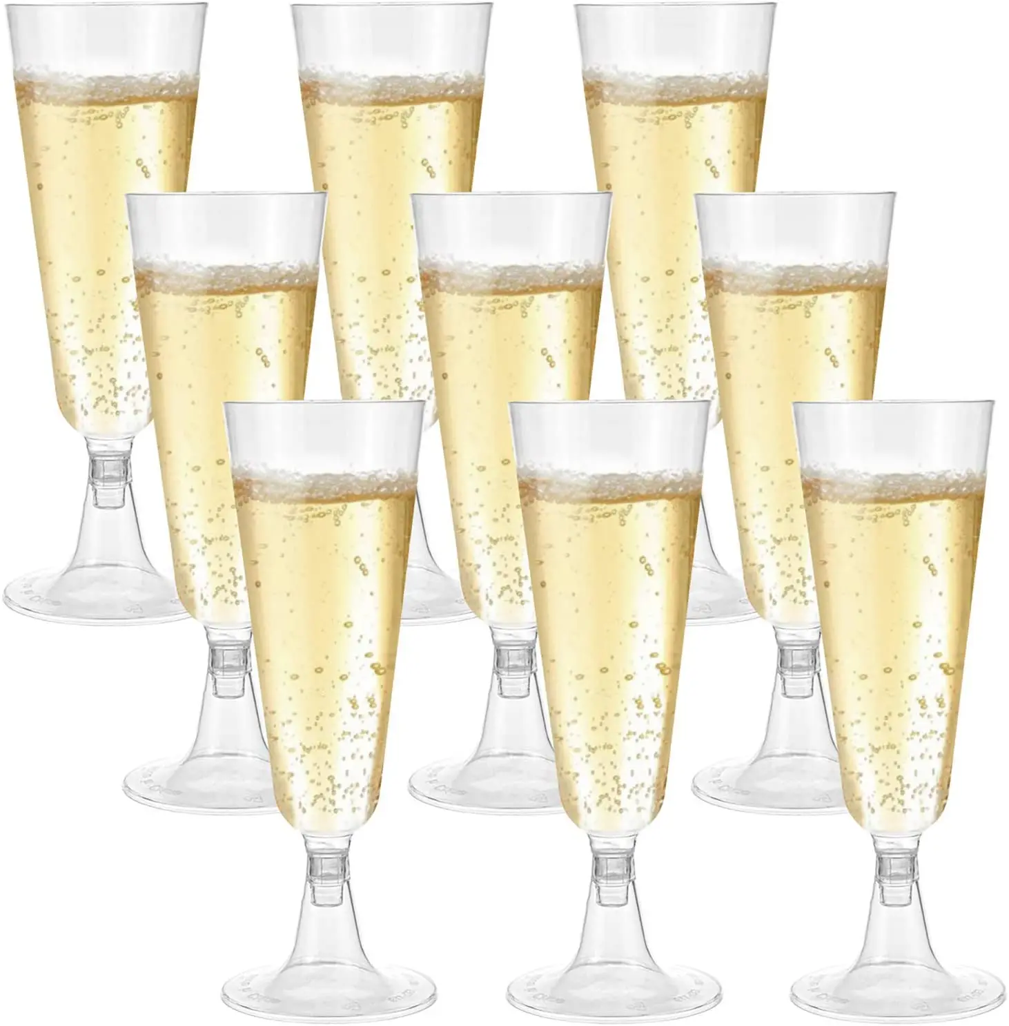 60pcs Plastic Classicware Glass Like Champagne Wedding Parties Toasting Flutes Party Cocktail Cups,Wedding Shower Party Supplies