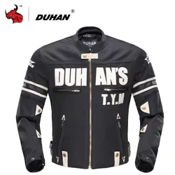DUHAN Summer Motorcycle Jacket Men Breathable Mesh Riding Moto Jacket Motorcycle Body Armor Protector Moto Cross Clothing