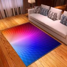 Ковер с 3D геометрическим рисунком, мультяшный ковер для детской спальни, игровой уголок, мягкий фланелевый коврик с эффектом памяти, большой размер, ковры для гостиной