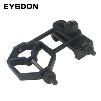 EYSDON Universal Cell Phone Adapter Clip Mount for Binocular Monocular Spotting Scope Telescope Phone Support Eyepiece Metal