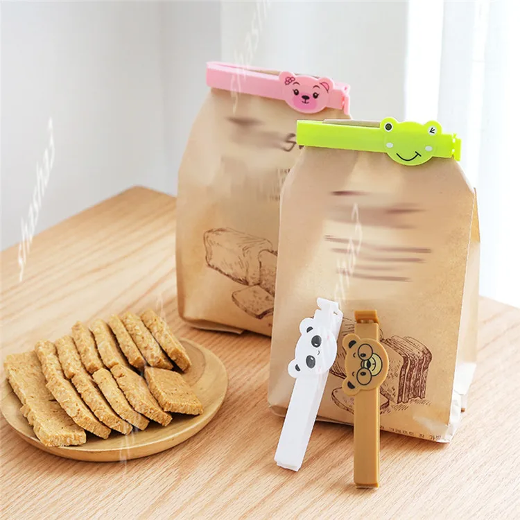 4-stks-set-Animal-Motieven-Cartoon-Draagbare-Nieuwe-Keuken-Opslag-Voedsel-Snack-Sealing-Zak-Clips-Sealer