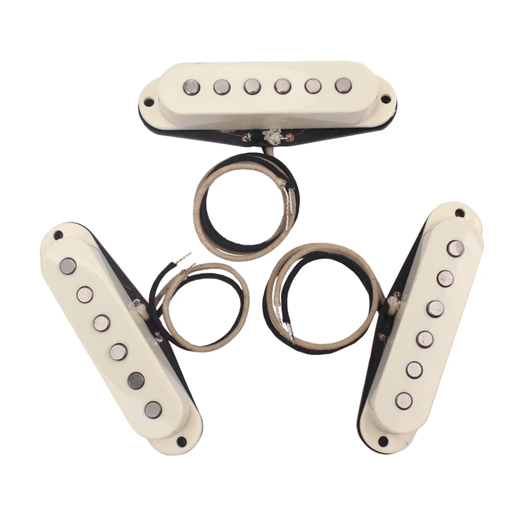 

White Hand Wound Pickups Alnico 5 Pickups for ST Electric Guitar Parts