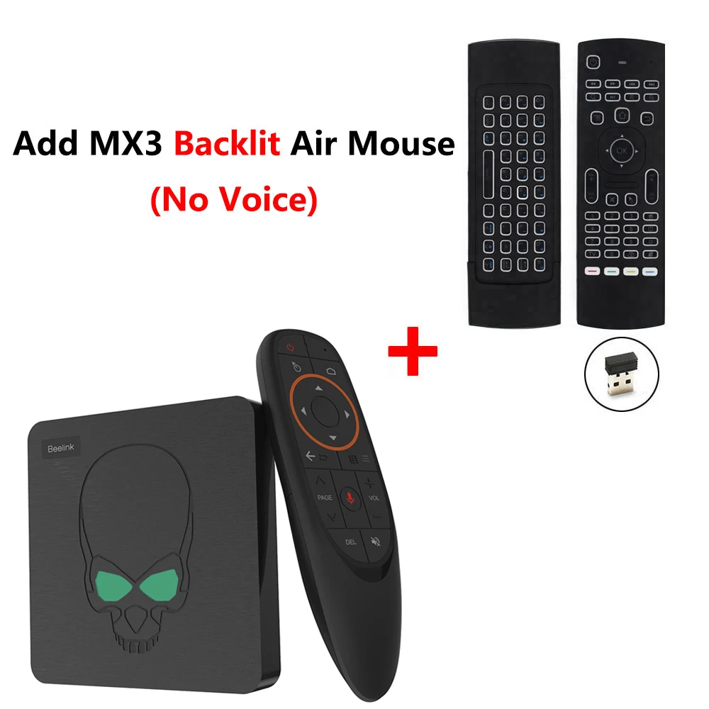 GT KING add MX3L ТВ-приставка Beelink GT King Amlogic S922X Smart Android 9,0 4 Гб DDR4 64 Гб rom 2,4G 5G WiFi 1000M LAN Bluetooth 4,1 4K HD медиаплеер - Цвет: GT KING add MX3L
