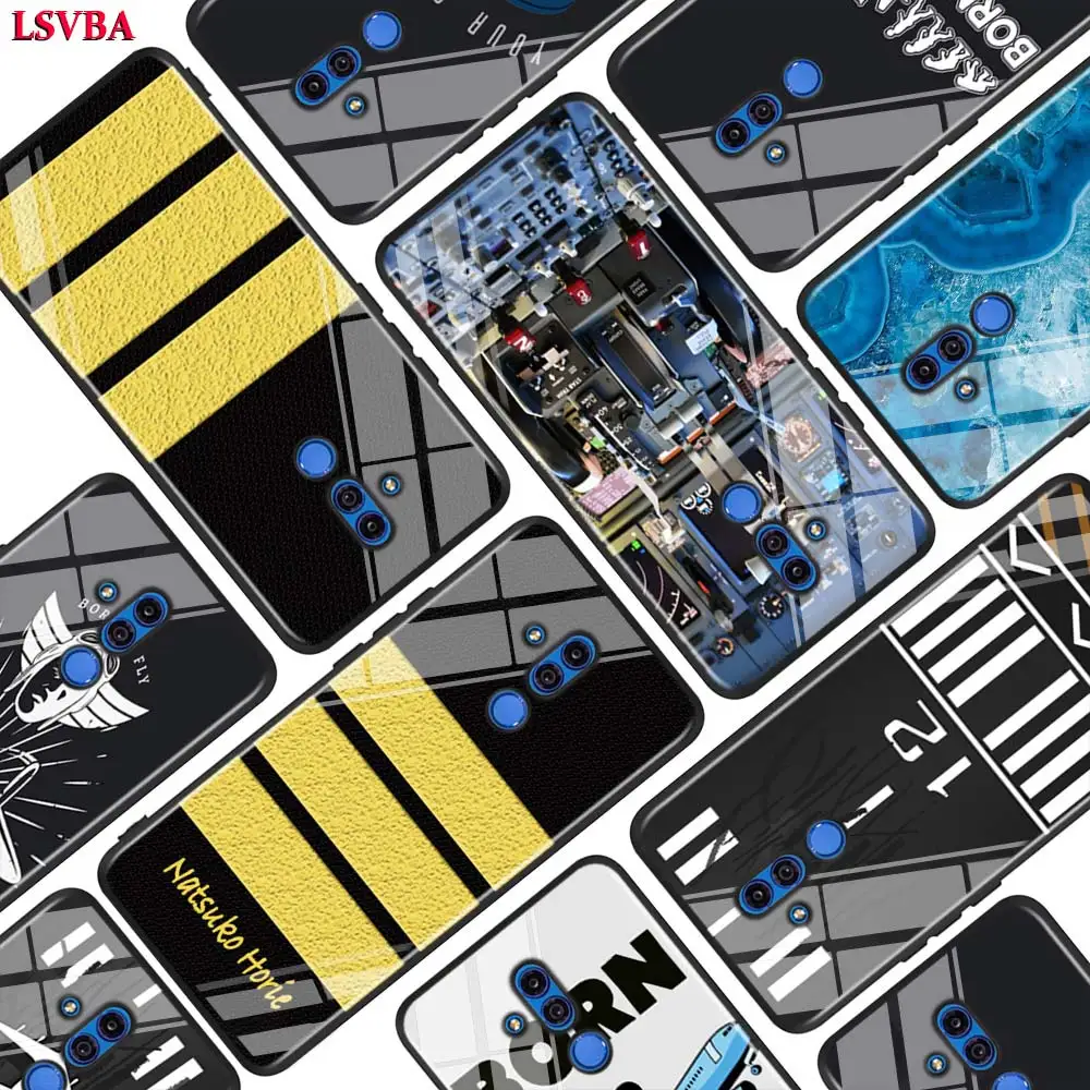 

Black Cover Bore to fly Pilot Plane for Huawei Mate 30 20 20X 10 Lite Y9 Y7 Y6 Y5 Pro Prime Lite 2019 2018 Phone Case