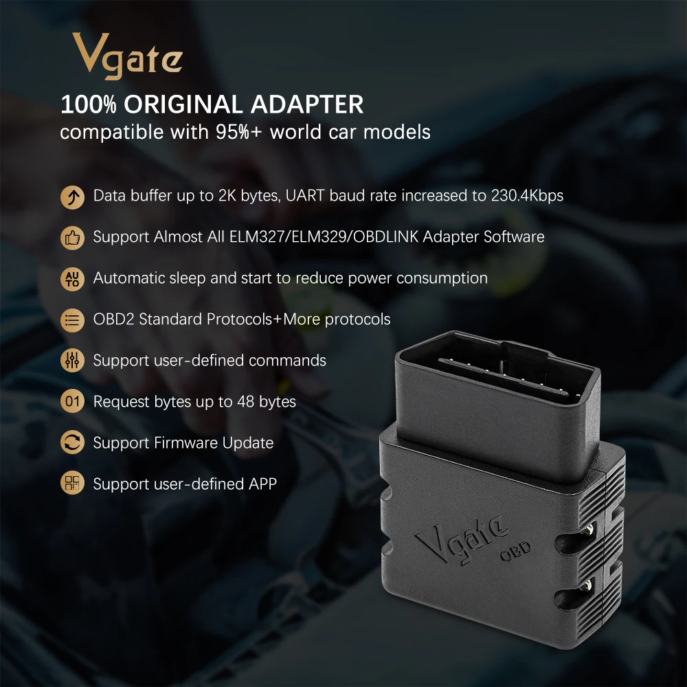 Vgate vLinker MC+ ELM327 for BimmerCode FORScan OBD 2 OBD2 Scanner WIFI Bluetooth-Compatible for IOS PK OBDLINK ELM 327 V 1 5 high quality auto inspection equipment