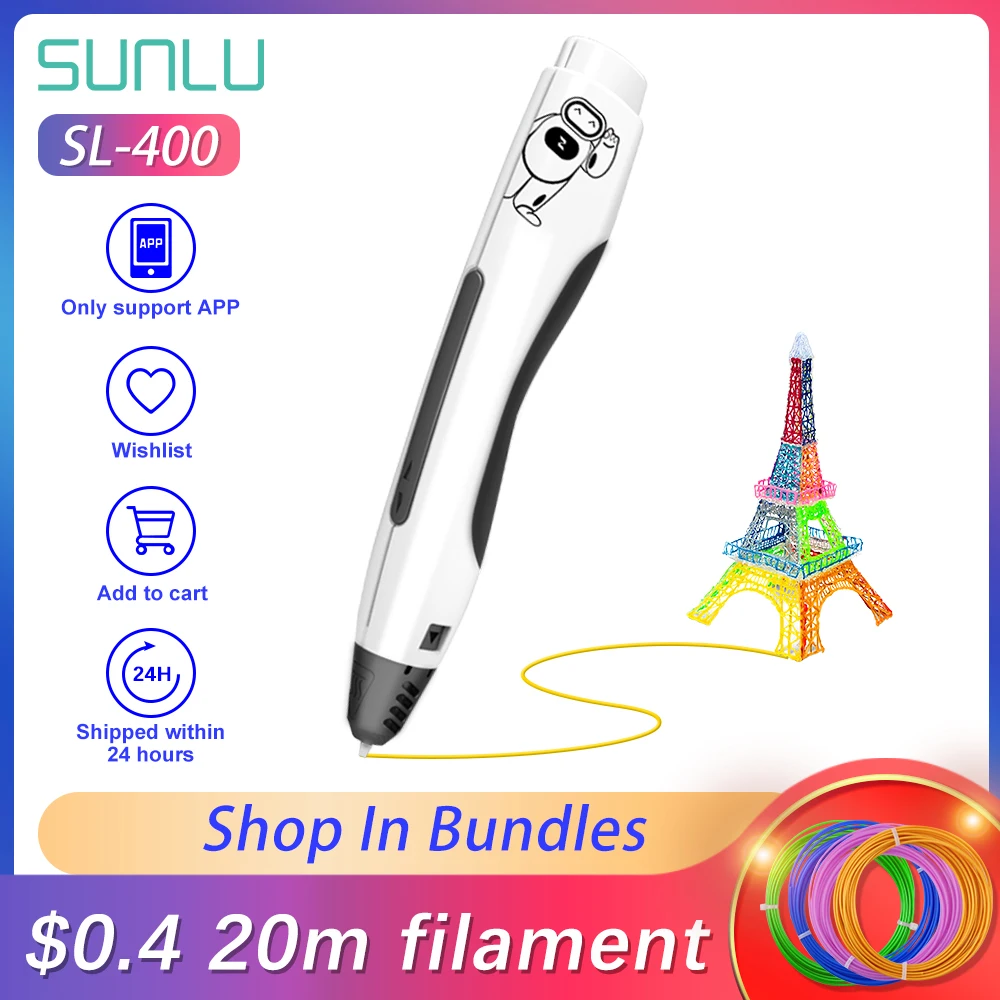 

3d Pen Professional 3D Printing Pen Filament PLA SL-400 pla filament1.75mm Printing Pens Education Gift For Children Drawing