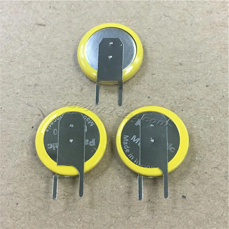 

4pcs/lot Panasonic ML1220 3V ML 1220 Rechargeable CMOS RTC BIOS Back Up Battery Button Coin Batteries Cell with solder feet