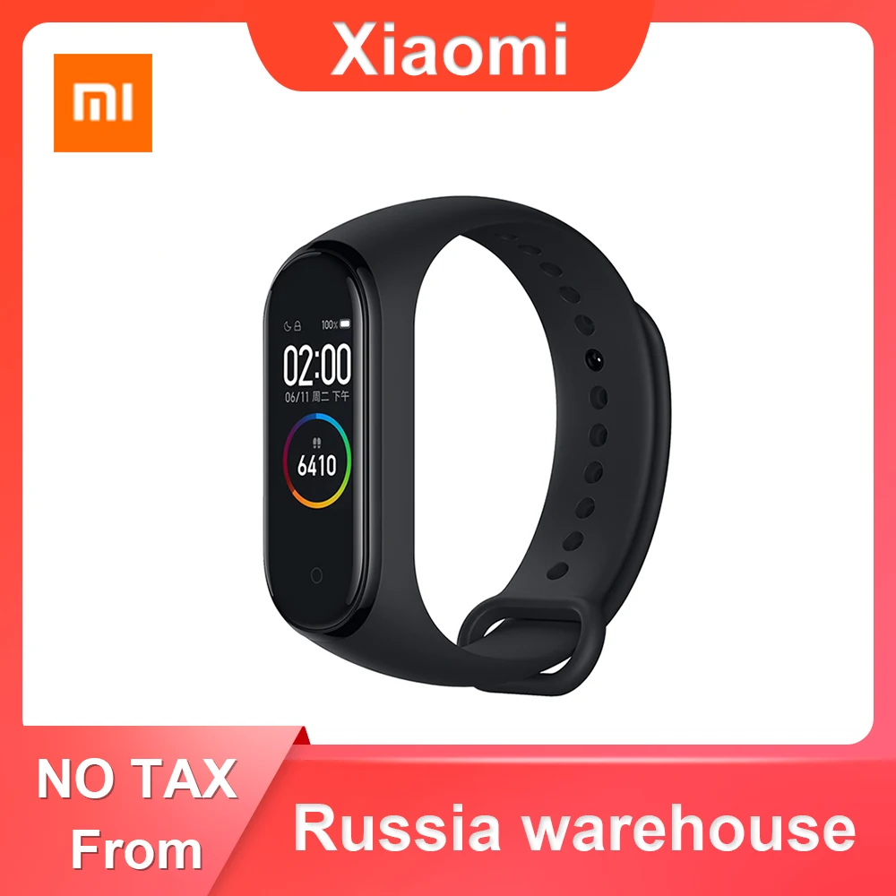 2019 оригинальный xiaomi mi браслет 4 умный Bluetooth 5 0 AI фитнес с частотой сердечных