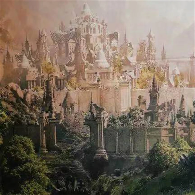 Ancient Castle Dragon Tapestry Wall 3D Celestial Tapestry Landscape Gothic Decor Room Decoration Hanging Wall Tapestries Blanket