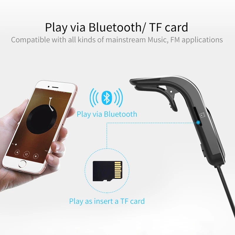 Bluetooth автомобильный беспроводной bluetooth-приемник Зарядка для автомобиля AUX MP3-плеер fm-передатчик mp3-плеер с громкой связью