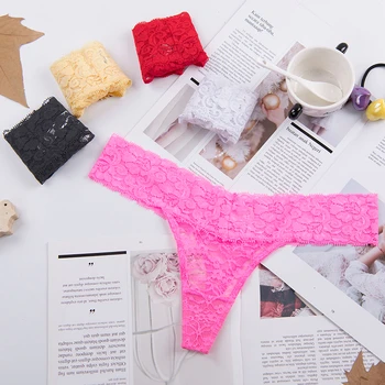 

L XL XXL XXXL adjusted Sexy cozy Lace Briefs g thongs Underwear Lingerie for women 5pcs zx1041