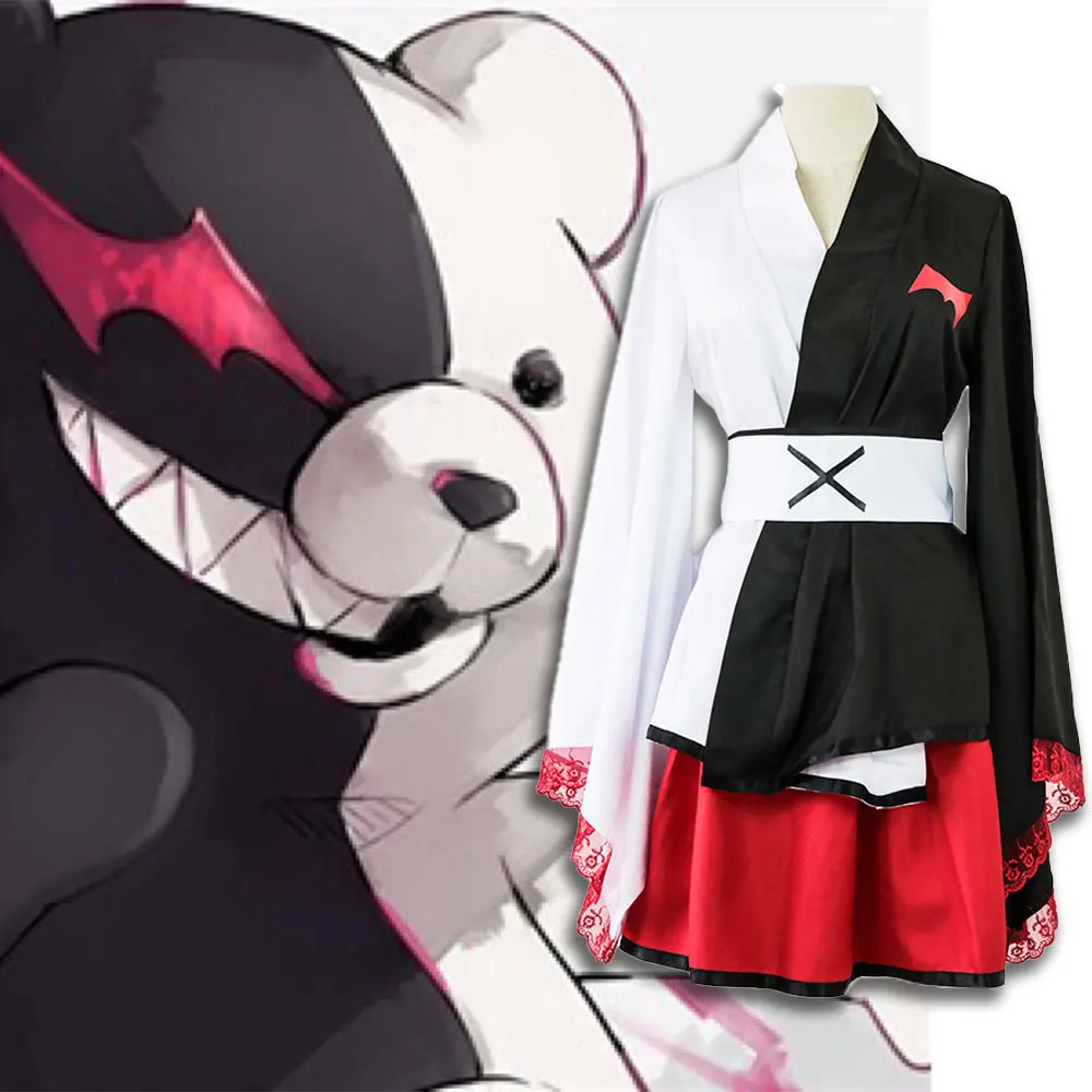 Кимоно для косплея Super DanganRonpa 2 Dangan Ronpa Monokuma пиджак рубашка галстук Женский костюм |