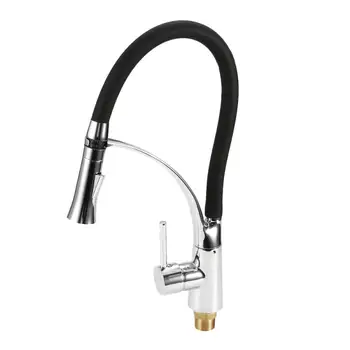 

Hot And Cold Water Control Kitchen Faucet 360 Rotate Black Splashproof Faucet Mixer Mixer Tap Fixture For Kitchen Accessory HWC