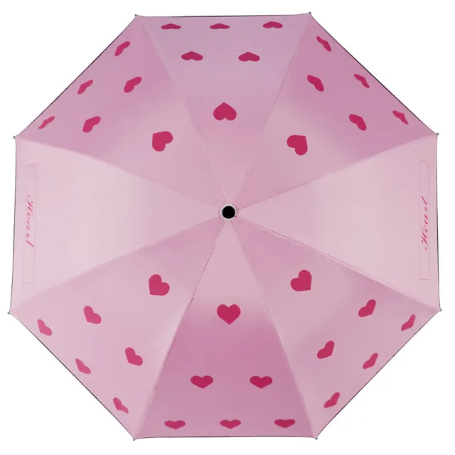 Yada Designer Rózsaszín Színű Szerelmi Szívmintás Esernyő Szélálló Hajtogató Esős Esernyők Nők Számára Parasol Aranyos Ys200084 - Image 2