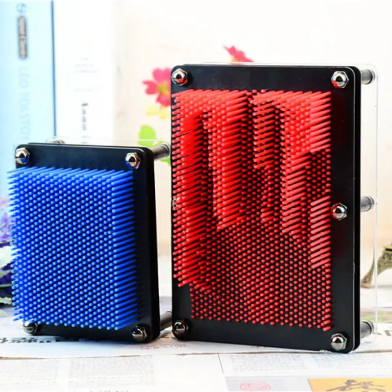 low cost Kids Toys Christmas Gift Home Decoration Changeable Sculpture 3D Pin Painting Hand Mold Needle Carv