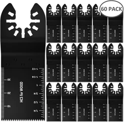 60/50/20/10/5Pcs Oscillating Saw Blade Multi-Function Saw Blade Precision Saw Blade For Renovator Power Wood Cutting Tool Bit
