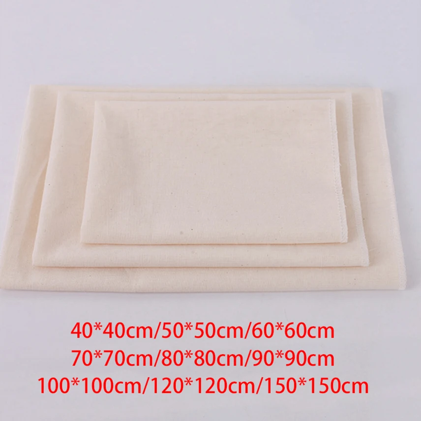 Description Picture 2 of itemCotton Gauze Tofu Cheese Filter Cloth Muslin Cheesecloth Butter Milk Coffee Filter Net Reusable Filtration Strainer Kitchen Tool