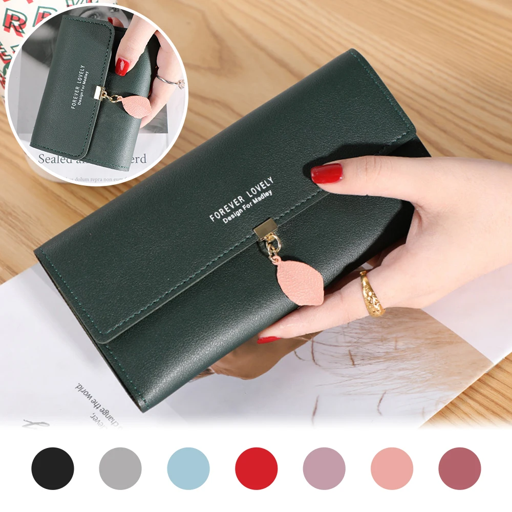 Long Women's Wallet Female Purses Tassel Card Holder Wallets Female PU Leather Clutch Money Bag Pu Leather Wallet
