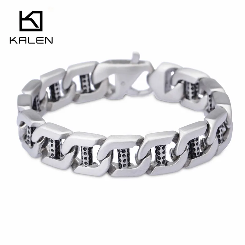 Браслет-цепочка из нержавеющей стали 22 см, цепочка на велосипед, матовый браслет для мужчин, Прямая поставка, ювелирные изделия