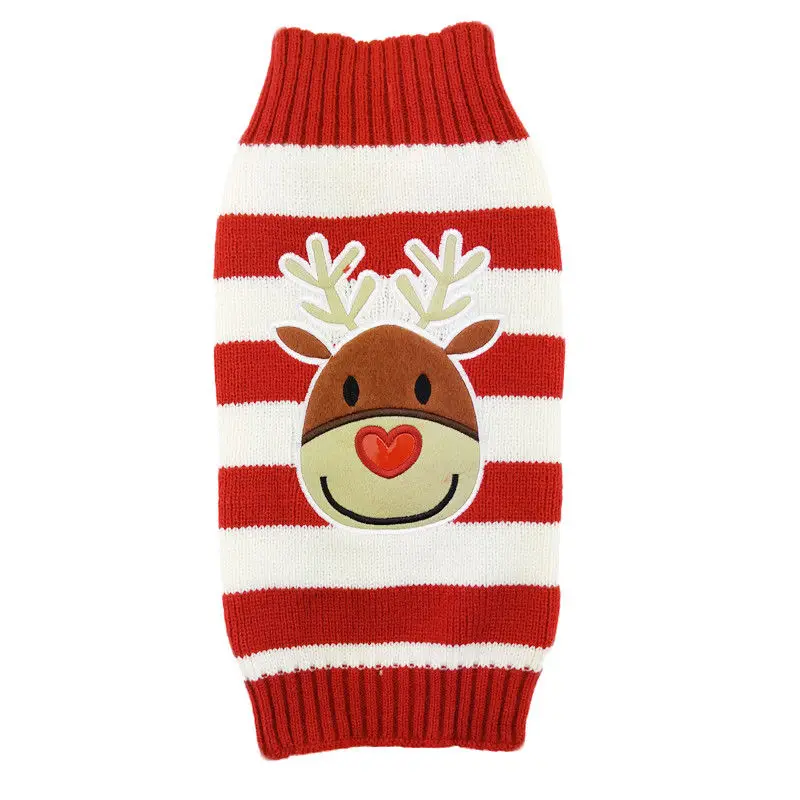 Собака Рождественский свитер одежда зимние теплые домашние животные Щенок Пальто Куртка вязаный костюм с пуловером Одежда для маленьких средних и больших собак - Цвет: Santa Claus