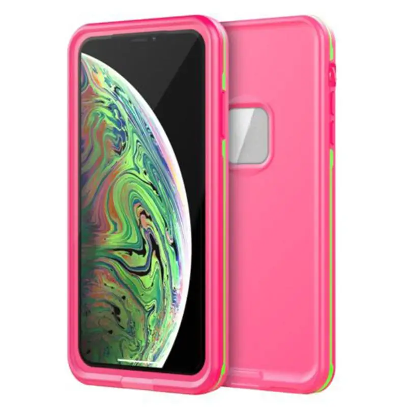 Вертикальный водонепроницаемый чехол для Apple iPhone X Xs Max со встроенной защитной пленкой D25