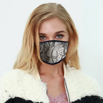 

OutdoorLace cotton mask for Women Anti-Dust Sand Sunscreen Applique Face Mask Cycling Breathable Mouth mask #35