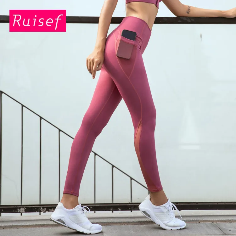 

Black Gray Pink Leggings Sport Women Fitness High Waist Women Yoga Pants Push Up Mesh Athletic Leggings Gym Legging Sport Femme