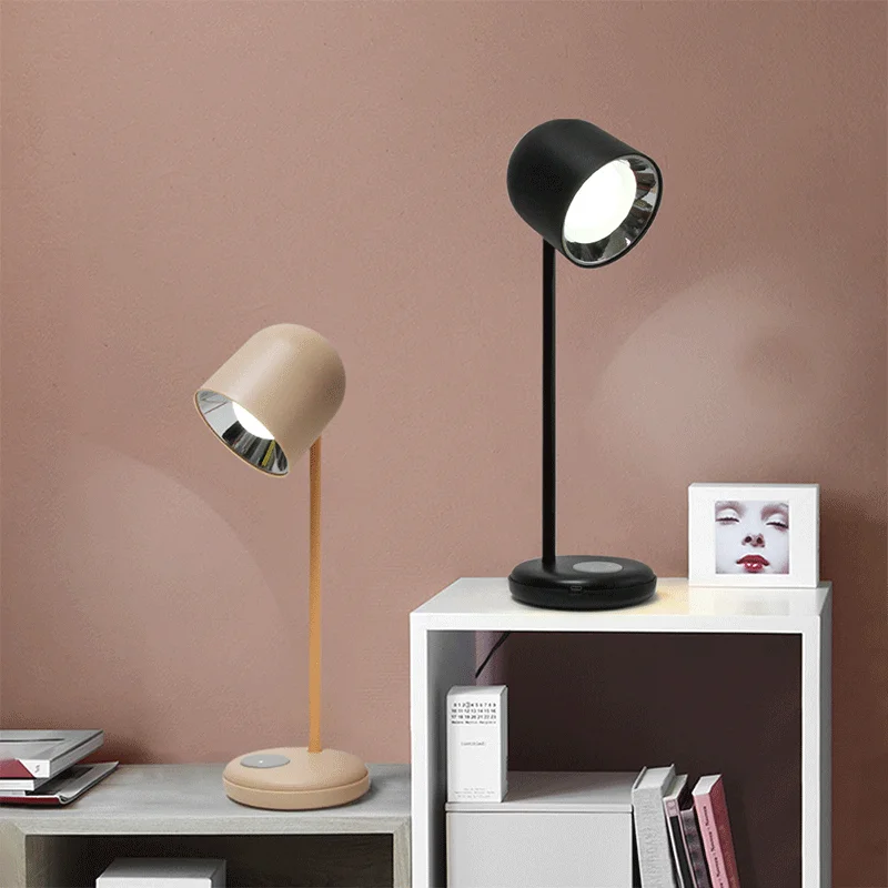 

LED desk lamp charging touch dimmable bedroom bedside lamp desktop no strobe eye protection USB night light Nordic style