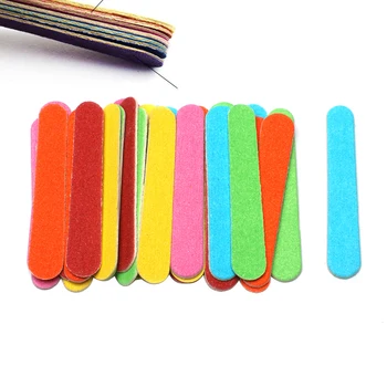 

200X Strong Thick Wood Nail Files 180/240 Mini Wooden uv Gel Polish Buffer Buffing mix Color Manicure Sanding Nails Files Set