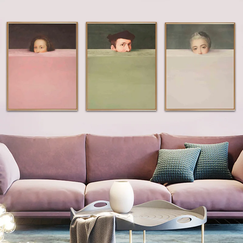 

Nordic Abstract Figure Canvas Painting Creative Colorful Wall Art Posters and Prints Picture Cuardos For Living Room Home Decor