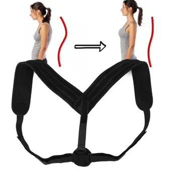 

Adjustable Breathable Humpback Correction Belt Humpback Orthotics Strap Back Pain Relief Corrector Black Color Braces Support