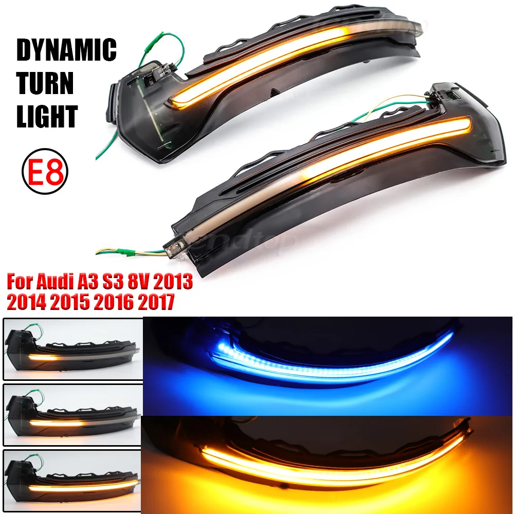 2 Pz Per Audi A3 8V S3 Rs3 8V 2013 -2020 Dynamic Led Indicatore Di Direzione Sequenziale Scroll Side Mirror Lampada Indicatore Lampeggiante