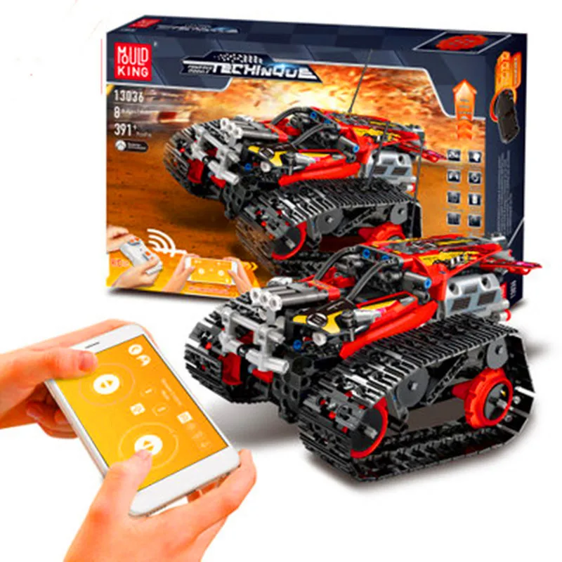 2020 391 шт. RC Гусеничный трюк гонщик строительные блоки подходит для Legoing Creator APP