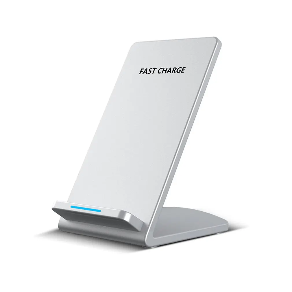 Серебристый Powerport Powerwave Stand 10W Быстрое беспроводное зарядное устройство для Iphone 8/8 Plus для Iphone X/Xs/Max совместимых устройств - Цвет: Серебристый