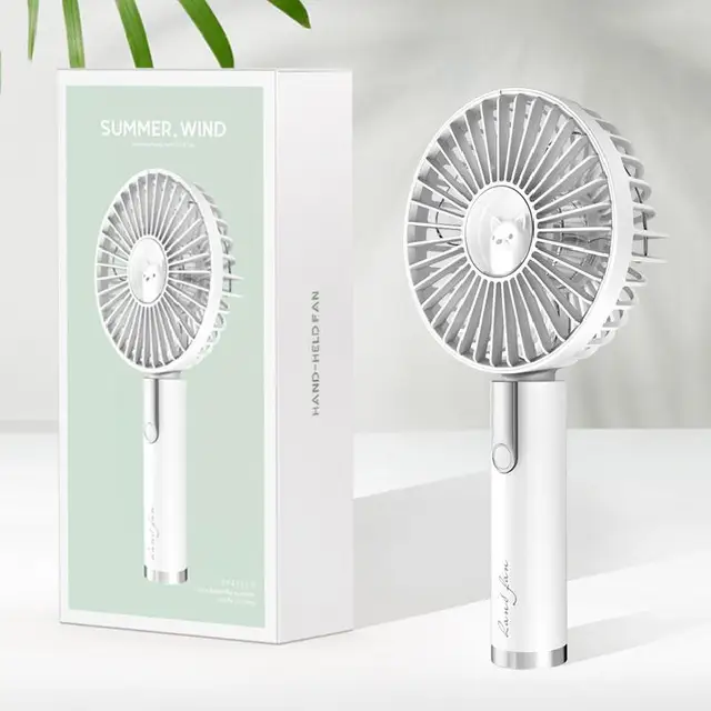 Aranyos Mini Ventilátor Hordozható Rajongói Rajzfilm Harmadik Felszerelés Kézi Usb Újratölthető - Image 5