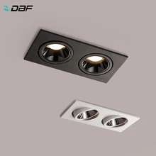 DBF-foco LED de techo de doble cabezal, lámpara COB cuadrada antideslumbrante de 14W y 24W, 2020, para cocina, sala de estar y Interior