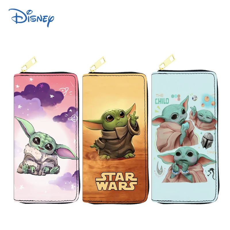 Длинные кошельки Yoda из Звездных Войн Disney для женщин дамская сумочка портмоне