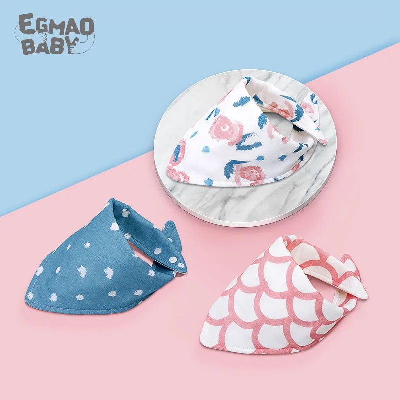 

Baby Bibs Unisex for Boys&Girls 100% Cotton Baby Bandana Drool Bibs 3 Layers Soft Absorbent for Newborns Drooling & Teething