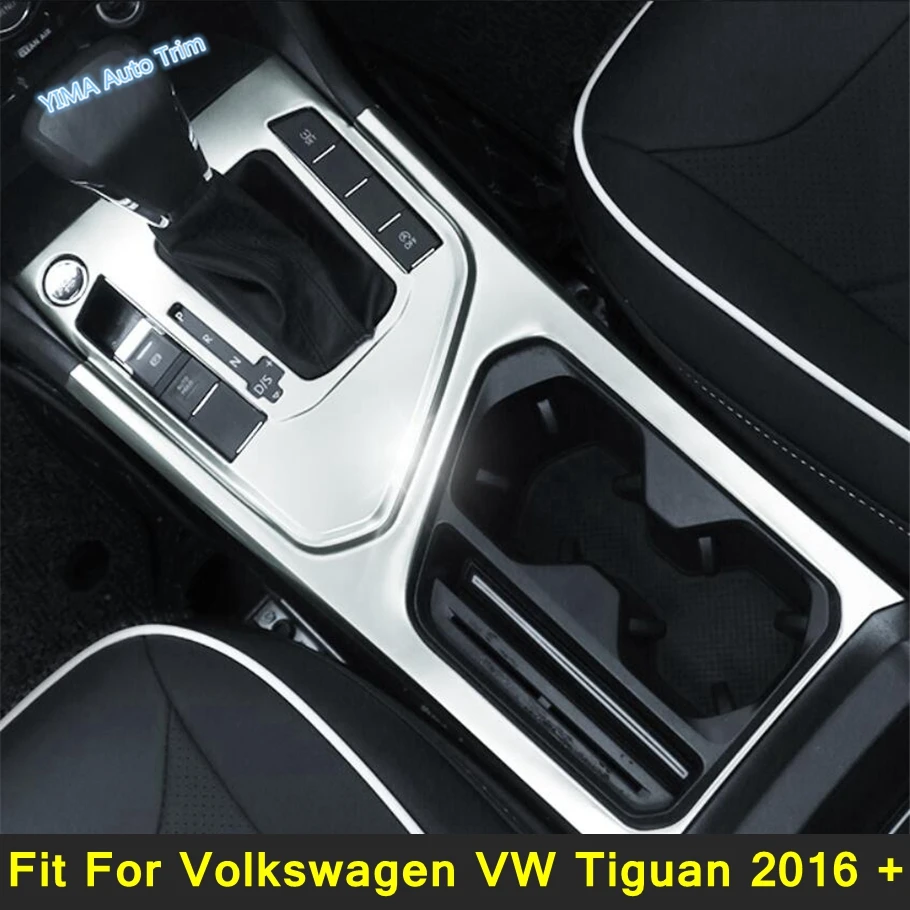 Lapetus Auto Styling Stalls Gear Shift Box Panel Cover Trim For Volkswagen VW Tiguan 2016 2017 2018 2019 2020 Stainless Steel | Автомобили