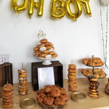 

Acrylic Donut Transparent Display Stand Holder For Wedding Birthday Party Christmas Supplies
